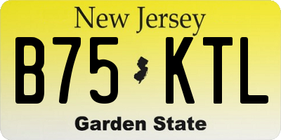 NJ license plate B75KTL
