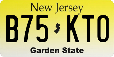 NJ license plate B75KTO