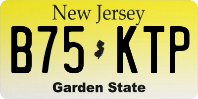 NJ license plate B75KTP