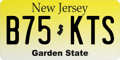 NJ license plate B75KTS