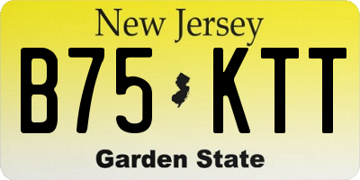 NJ license plate B75KTT