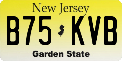 NJ license plate B75KVB