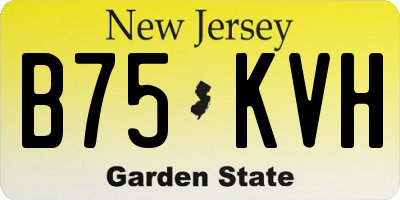 NJ license plate B75KVH