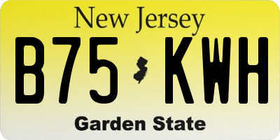 NJ license plate B75KWH