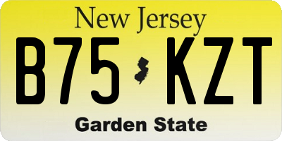 NJ license plate B75KZT