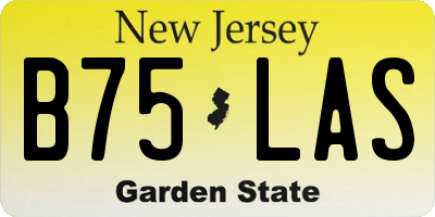 NJ license plate B75LAS