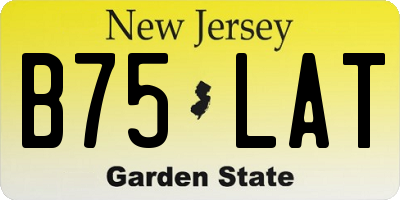 NJ license plate B75LAT