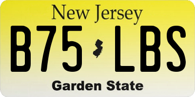 NJ license plate B75LBS
