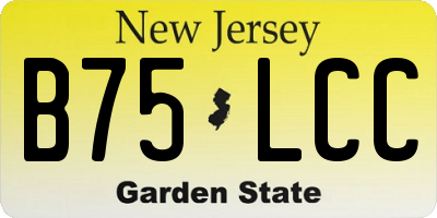 NJ license plate B75LCC