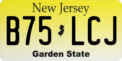 NJ license plate B75LCJ