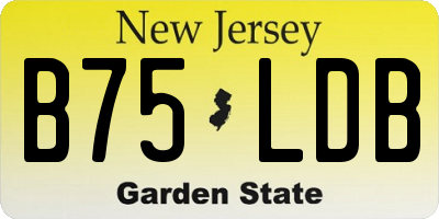 NJ license plate B75LDB