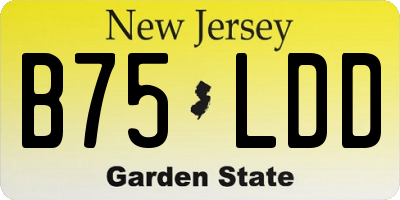 NJ license plate B75LDD