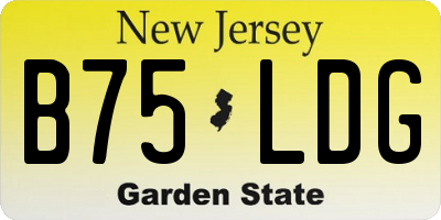 NJ license plate B75LDG
