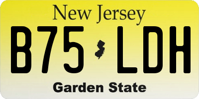 NJ license plate B75LDH