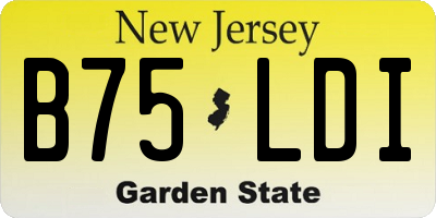 NJ license plate B75LDI