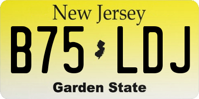 NJ license plate B75LDJ