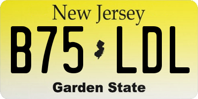 NJ license plate B75LDL
