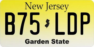 NJ license plate B75LDP