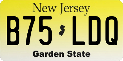 NJ license plate B75LDQ