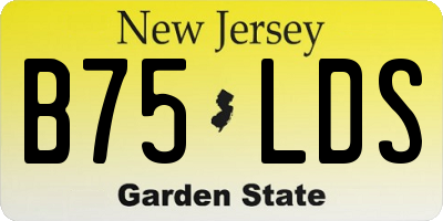 NJ license plate B75LDS