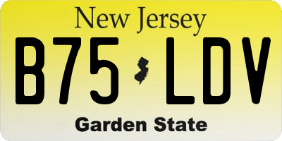 NJ license plate B75LDV