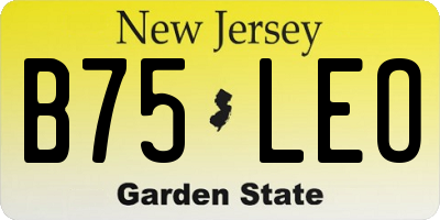 NJ license plate B75LEO