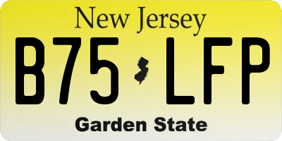NJ license plate B75LFP