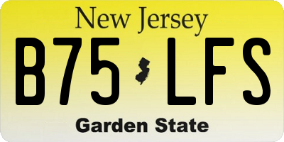 NJ license plate B75LFS
