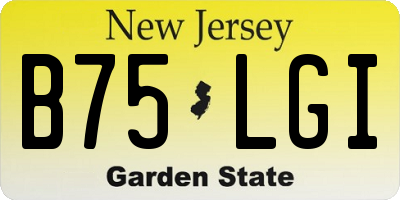 NJ license plate B75LGI