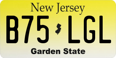 NJ license plate B75LGL