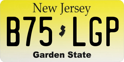 NJ license plate B75LGP