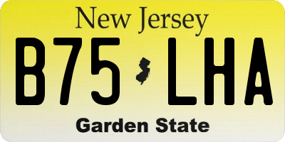 NJ license plate B75LHA