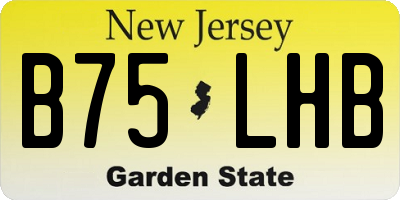 NJ license plate B75LHB