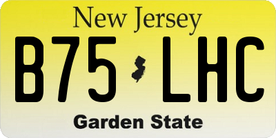 NJ license plate B75LHC