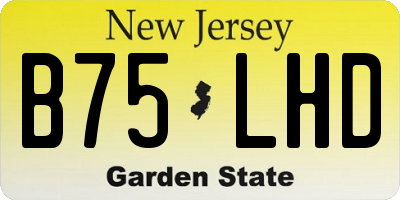 NJ license plate B75LHD