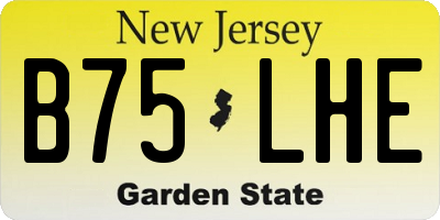 NJ license plate B75LHE