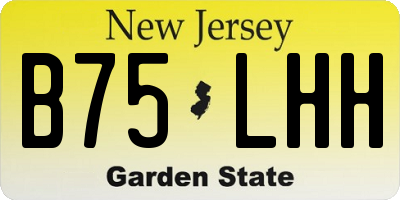 NJ license plate B75LHH