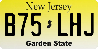 NJ license plate B75LHJ