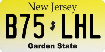 NJ license plate B75LHL