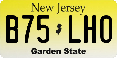 NJ license plate B75LHO