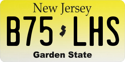 NJ license plate B75LHS