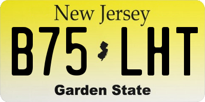 NJ license plate B75LHT