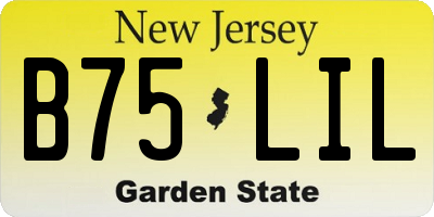 NJ license plate B75LIL