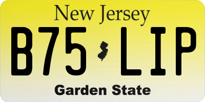 NJ license plate B75LIP