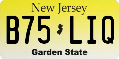 NJ license plate B75LIQ