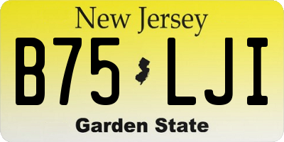 NJ license plate B75LJI