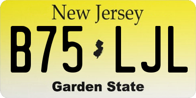 NJ license plate B75LJL