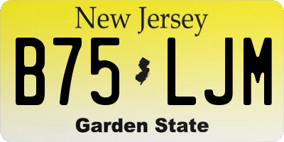 NJ license plate B75LJM