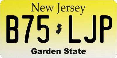 NJ license plate B75LJP