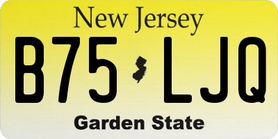 NJ license plate B75LJQ